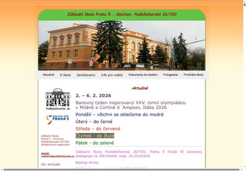 Základní škola Praha 5 - Smíchov, Podbělohorská 26/720, příspěvková organizace nabízí práci na pozici Pomocní kuchaři v obci Praha