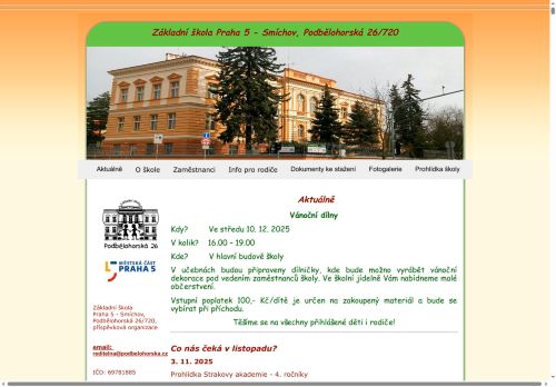 Základní škola Praha 5 - Smíchov, Podbělohorská 26/720, příspěvková organizace nabízí práci na pozici Pomocní kuchaři v obci Praha