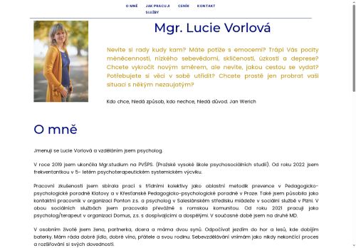 Zobrazit webové stránky Psychoterapie Mgr. Lucie Karbanová