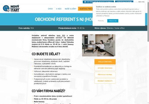 Webové stránky NOVÝ START, personální agentura s.r.o., Žďár nad Sázavou
