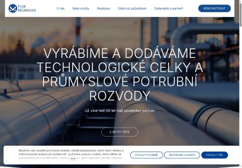 Webové stránky FOR MORAVIA s.r.o., Vlasatice