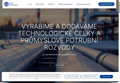 Webové stránky FOR MORAVIA s.r.o., Vlasatice