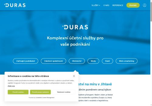 Webové stránky Duras CZ s.r.o., Jihlava