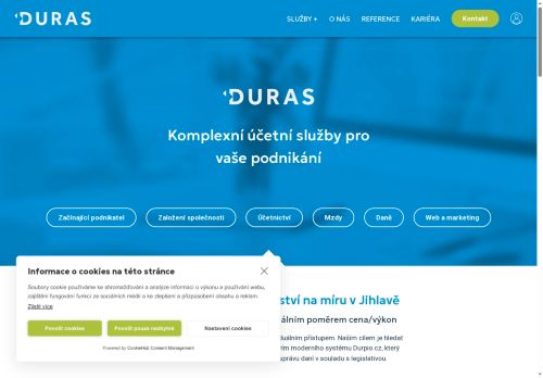 Webové stránky Duras CZ s.r.o., Jihlava
