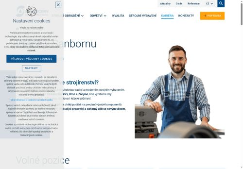 Webové stránky SANBORN s.r.o., Velké Meziříčí