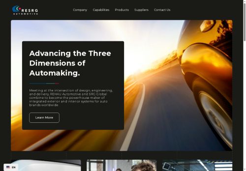 Webové stránky RESRG Automotive CZ s.r.o., Linhartice