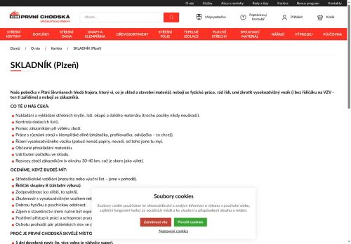 Webové stránky PRVNÍ CHODSKÁ s.r.o., Plzeň