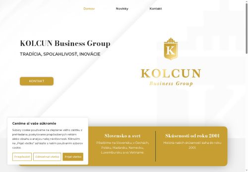 Webové stránky KOLCUN BOHEMIA s.r.o., Vyškov