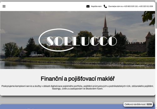 Webové stránky SOLLUCCO, s.r.o., Nymburk