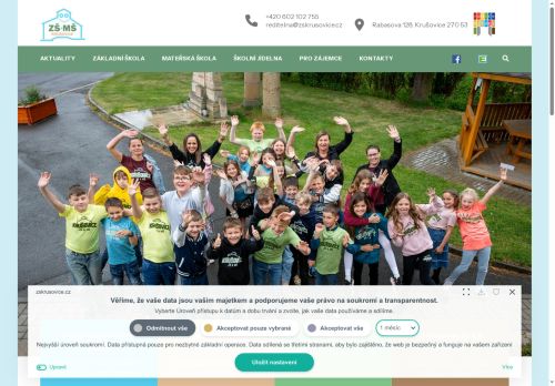 Webové stránky Základní škola a mateřská škola Krušovice, okres Rakovník, Krušovice