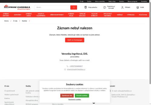 Webové stránky PRVNÍ CHODSKÁ s.r.o., Vysoké Popovice