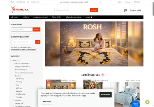 Webové stránky ROSH a.s., Praha