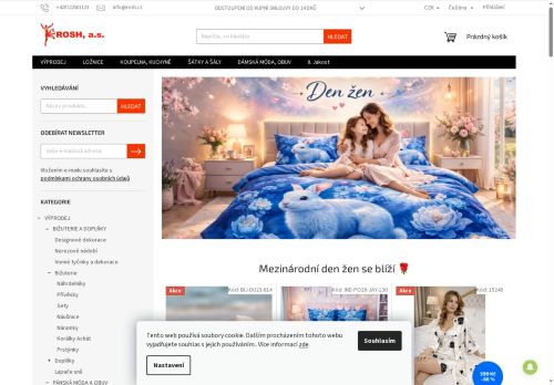 Webové stránky ROSH a.s., Praha