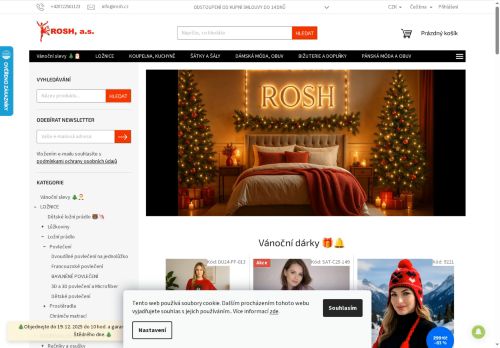 Webové stránky ROSH a.s., Praha
