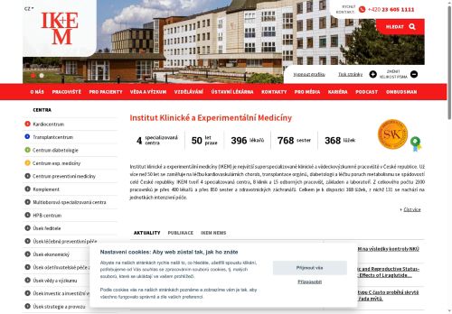 Institut klinické a experimentální medicíny nabízí práci na pozici Všeobecná sestra v obci Praha