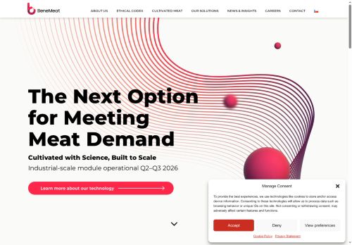 Bene Meat Technologies a.s. nabízí práci na pozici Technolog Pilotní Výroby v obci Praha