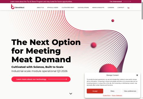 Bene Meat Technologies a.s. nabízí práci na pozici Technolog Pilotní Výroby v obci Praha