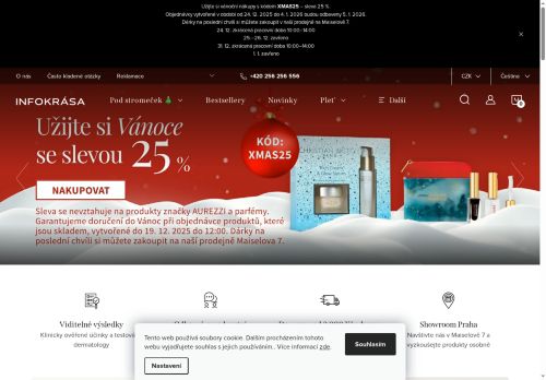 Webové stránky INFOKRASA AESTHETICS s.r.o., Praha