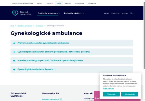 Zobrazit webové stránky Gynekologická ambulance primární péče (ženská / těhotenská poradna) - Stodská nemocnice