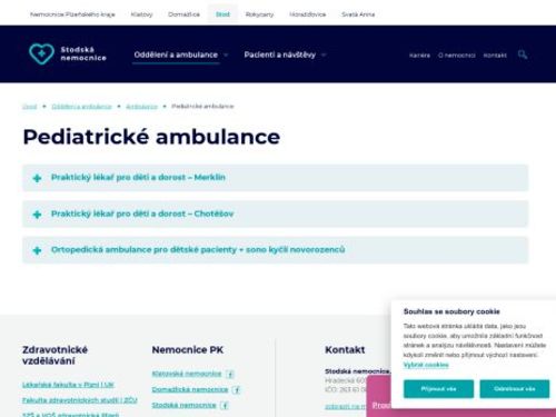 Praktický lékař pro děti a dorost Stodská nemocnice - MUDr. Helena Vrbová