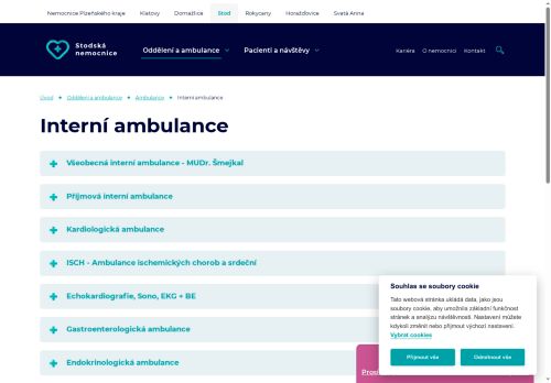 Zobrazit webové stránky Diabetologická ambulance - Stodská nemocnice