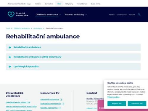 Rehabilitační ambulance - Stodská nemocnice