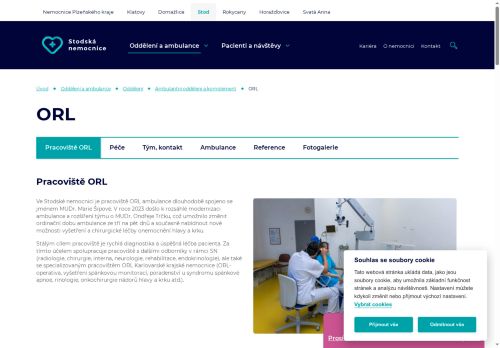 Zobrazit webové stránky ORL ambulance - Stodská nemocnice