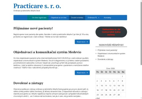 Zobrazit webové stránky Praktický lékař pro dospělé Practicare s.r.o. - MUDr. František Bláha