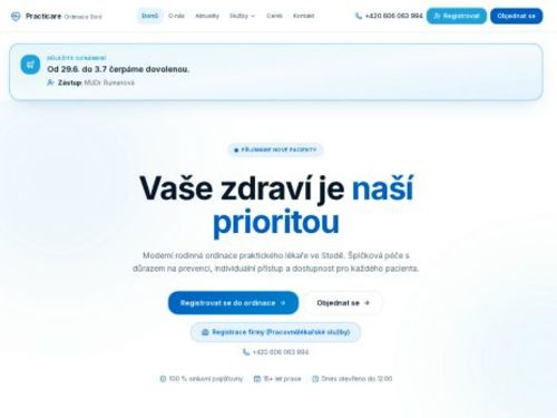 Praktický lékař pro dospělé Practicare s.r.o. - MUDr. František Bláha