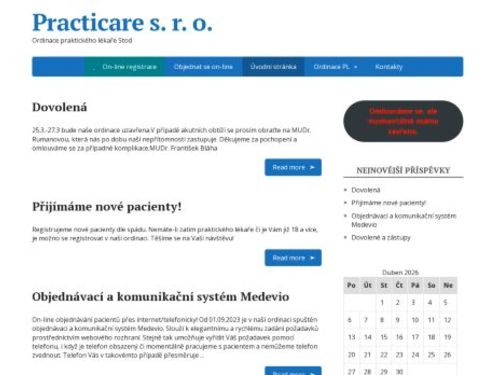 Praktický lékař pro dospělé Practicare s.r.o. - MUDr. František Bláha