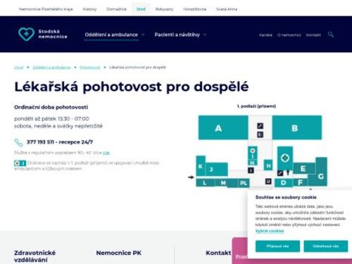 Lékařská pohotovost pro dospělé - Stodská nemocnice