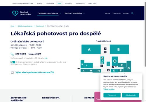 Zobrazit webové stránky Lékařská pohotovost pro dospělé - Stodská nemocnice
