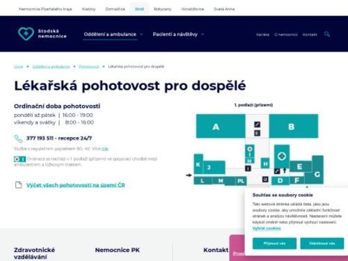 Lékařská pohotovost pro dospělé - Stodská nemocnice