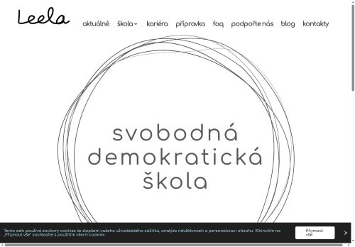 Webové stránky Základní škola Leela, Planá