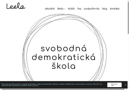 Webové stránky Základní škola Leela, Planá