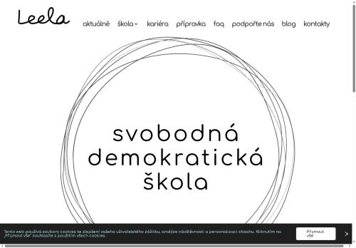 Webové stránky Základní škola Leela, Planá