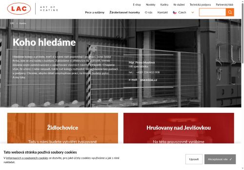 LAC, s.r.o. nabízí práci na pozici Koordinátor projektů v obci Židlochovice