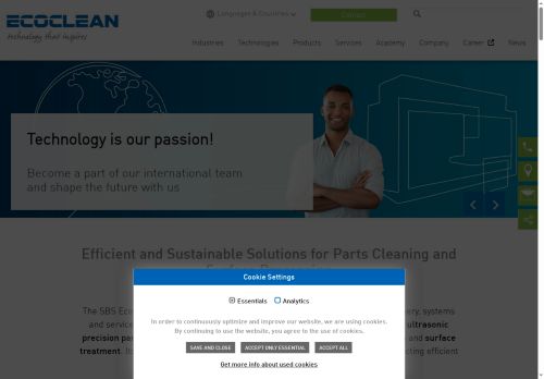 Ecoclean Technologies spol. s r.o. nabízí práci na pozici Strojní inženýři (m/ž) v obci Oslavany
