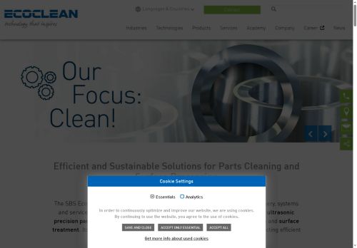 Ecoclean Technologies spol. s r.o. nabízí práci na pozici Výrobní Technik - podpora výroby (m/ž) v obci Oslavany