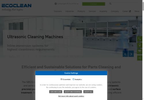 Ecoclean Technologies spol. s r.o. nabízí práci na pozici Strojní inženýři (m/ž) v obci Oslavany