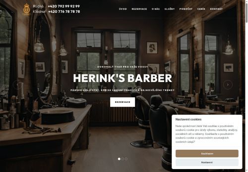 Webové stránky Barber & Beauty s.r.o., Rudná