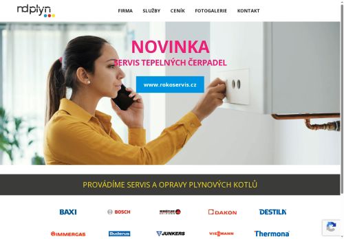 Webové stránky ndplyn s.r.o., Nová Dědina