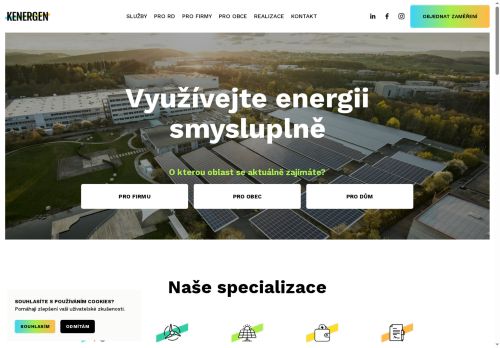 Webové stránky Kenergen s.r.o., Horní Bojanovice