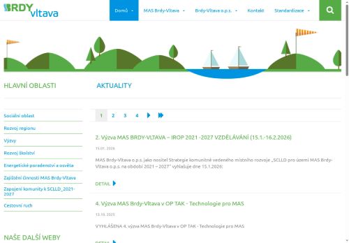Webové stránky Brdy - Vltava o.p.s., Dobříš
