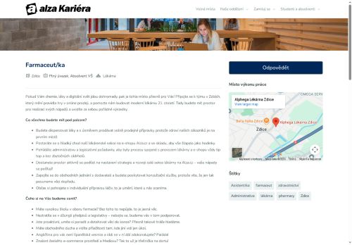 Webové stránky Alza.cz, Zdice