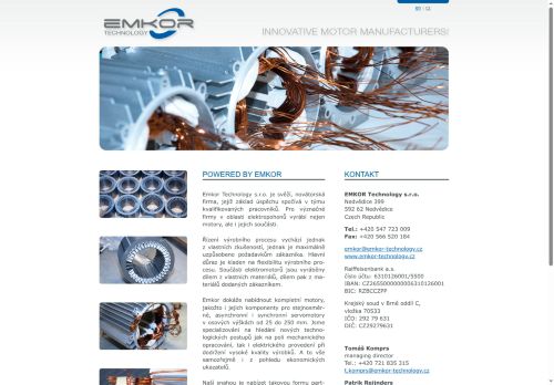 EMKOR Technology s.r.o. nabízí práci na pozici Asistent(ka) ředitele v obci Nedvědice