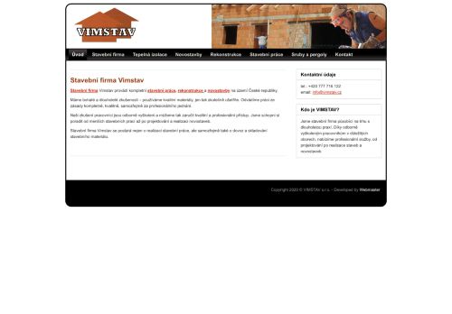 VIMSTAV s.r.o. nabízí práci na pozici Dělníci v oblasti výstavby a údržby budov v obci Slaný