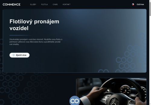 Webové stránky Commence, s.r.o., Praha
