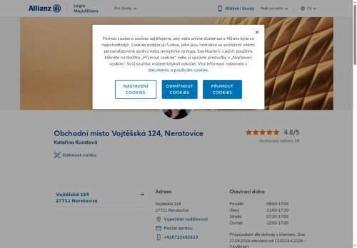 Zobrazit webové stránky Allianz pojišťovna - Ing. Kateřina Kunstová