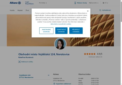 Zobrazit webové stránky Allianz pojišťovna - Ing. Kateřina Kunstová